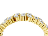 Yellow gold Pave Marquise and Round Diamond Eternity Band with Prong Setting_21