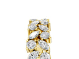 Yellow gold Pave Marquise and Round Diamond Eternity Band with Prong Setting_22
