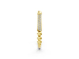Yellow gold Pave Round Diamond Beaded Band with Shared Prong Setting_6