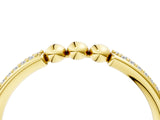 Yellow gold Pave Round Diamond Beaded Band with Shared Prong Setting_8