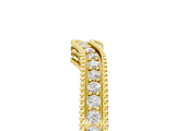 Yellow gold Pave Round Diamond Curved Milgrain Band_7