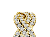 Yellow gold Pave Round Diamond Infinity Twist Band with Shared Prong Setting_45