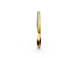 Yellow gold Pave Round Diamond Twist Band_105