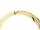 Yellow gold Pave Round Diamond Twist Band_107