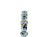 Yellow gold Pear & Round Aquamarine Wedding Band_11