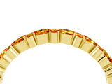 Yellow gold Pear & Round Citrine Wedding Band_10