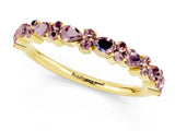 Yellow gold Pear & Round Morganite Wedding Band_7