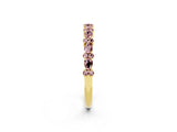Yellow gold Pear & Round Morganite Wedding Band_8