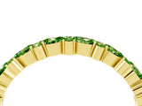 Yellow gold Pear & Round Peridot Wedding Band_10
