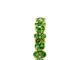 Yellow gold Pear & Round Peridot Wedding Band_11