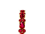10K Yellow Gold Pear and Round Ruby Wedding Band