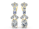 Yellow gold Pear, Baguette and Oval Diamond Monaco Drop Earrings_12