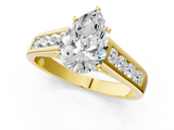 Yellow gold Pear Brilliant Channel-Set Solitaire Ring with Four-Prong Setting_21
