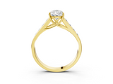 Yellow gold Pear Brilliant Channel-Set Solitaire Ring with Four-Prong Setting_23