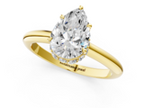 Yellow gold Pear Brilliant Solitaire Engagement Ring with Six-Prong Setting and Classic Band_21