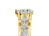 Yellow gold Pear Brilliant Solitaire with Side Stones on a Pave Band and Four-Prong Setting_29