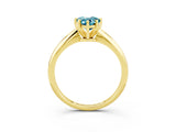 Yellow gold Pear Cut Blue Topaz Solitaire Engagement Ring with Classic Band and Four-Prong Setting_27