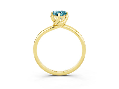Yellow gold Pear Cut Blue Topaz Solitaire Engagement Ring with Four-Prong Setting and Classic Band_15