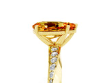 Yellow gold Pear Cut Citrine Engagement Ring with Side Stone Accents and Four-Prong Setting_65