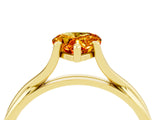 Yellow gold Pear Cut Citrine Solitaire Twist Band Prong Setting Ring_40