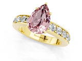 Yellow gold Pear Cut Cut Channel Set Diamond Engagement Ring with Four-Prong Setting_1