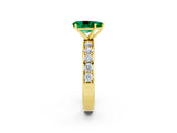 Yellow gold Pear Cut Cut Channel Set Diamond Engagement Ring with Four-Prong Setting_2