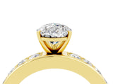 Yellow gold Pear Cut Cut Channel Set Diamond Engagement Ring with Four-Prong Setting_4