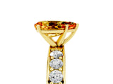 Yellow gold Pear Cut Cut Channel Set Diamond Engagement Ring with Four-Prong Setting_5