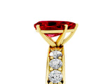 Yellow gold Pear Cut Cut Channel Set Diamond Engagement Ring with Four-Prong Setting_5