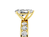 Yellow gold Pear Cut Cut Channel Set Diamond Engagement Ring with Four-Prong Setting_5