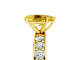 Yellow gold Pear Cut Cut Channel Set Diamond Engagement Ring with Four-Prong Setting_5