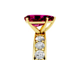 Yellow gold Pear Cut Cut Channel Set Diamond Engagement Ring with Four-Prong Setting_5