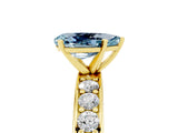 Yellow gold Pear Cut Cut Channel Set Diamond Engagement Ring with Four-Prong Setting_5
