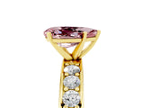 Yellow gold Pear Cut Cut Channel Set Diamond Engagement Ring with Four-Prong Setting_5