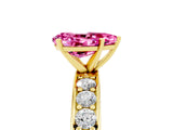 Yellow gold Pear Cut Cut Channel Set Diamond Engagement Ring with Four-Prong Setting_5
