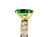 Yellow gold Pear Cut Cut Channel Set Diamond Engagement Ring with Four-Prong Setting_5