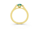 Yellow gold Pear Cut Cut Channel Set Solitaire Engagement Ring with Four-Prong Setting_10