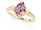 Yellow gold Pear Cut Cut Channel Set Solitaire Engagement Ring with Four-Prong Setting_1