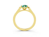 Yellow gold Pear Cut Cut Channel Set Solitaire Engagement Ring with Four-Prong Setting_28