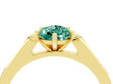 Yellow gold Pear Cut Cut Channel Set Solitaire Engagement Ring with Four-Prong Setting_29