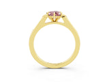 Yellow gold Pear Cut Cut Channel Set Solitaire Engagement Ring with Four-Prong Setting_3