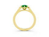 Yellow gold Pear Cut Cut Channel Set Solitaire Engagement Ring with Four-Prong Setting_3