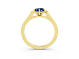 Yellow gold Pear Cut Cut Channel Set Solitaire Engagement Ring with Four-Prong Setting_3