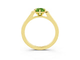 Yellow gold Pear Cut Cut Channel Set Solitaire Engagement Ring with Four-Prong Setting_3