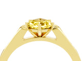 Yellow gold Pear Cut Cut Channel Set Solitaire Engagement Ring with Four-Prong Setting_4