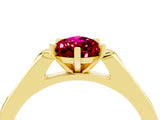 Yellow gold Pear Cut Cut Channel Set Solitaire Engagement Ring with Four-Prong Setting_4