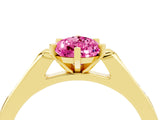 Yellow gold Pear Cut Cut Channel Set Solitaire Engagement Ring with Four-Prong Setting_4