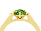 Yellow gold Pear Cut Cut Channel Set Solitaire Engagement Ring with Four-Prong Setting_4