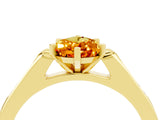 Yellow gold Pear Cut Cut Channel Set Solitaire Engagement Ring with Four-Prong Setting_4