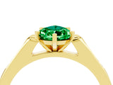 Yellow gold Pear Cut Cut Channel Set Solitaire Engagement Ring with Four-Prong Setting_4
